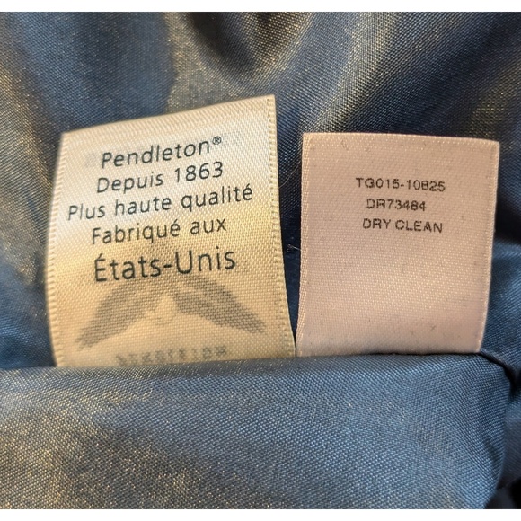 Pendleton VTG Lightweight Virgin Wool Blue Black Gray Plaid Pencil Skirt Size 10 - Picture 9 of 9